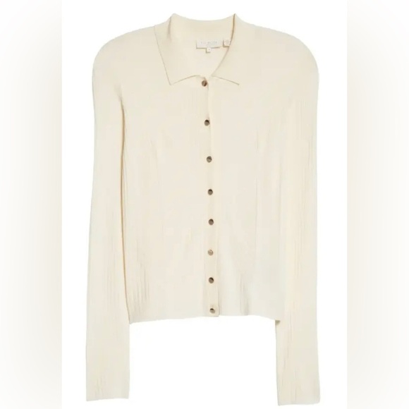Ted Baker Meenaa Collared Ribbed Knit Cardigan - Picture 5 of 12